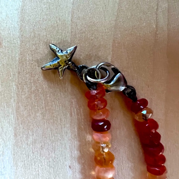 GORGEOUS one-of-a-kind handmade Turquoise and Carnelian Necklace by Jes MaHarry - Picture 5 of 10